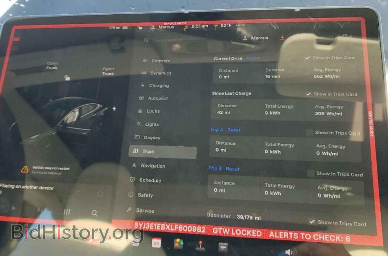 2020 TESLA MODEL 3 - VIN: 5YJ3E1EBXLF600982 - Фото 9