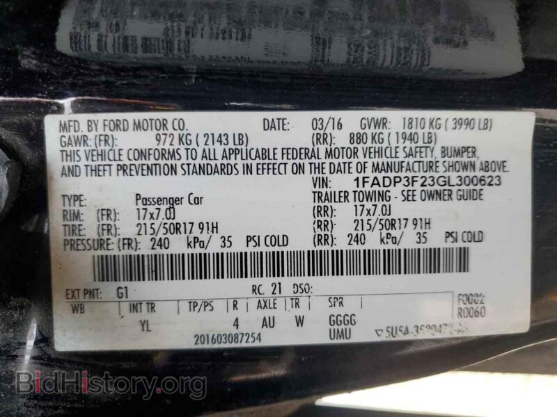 2016 Ford FOCUS (VIN 1FADP3F23GL300623) — фото 13 из 15