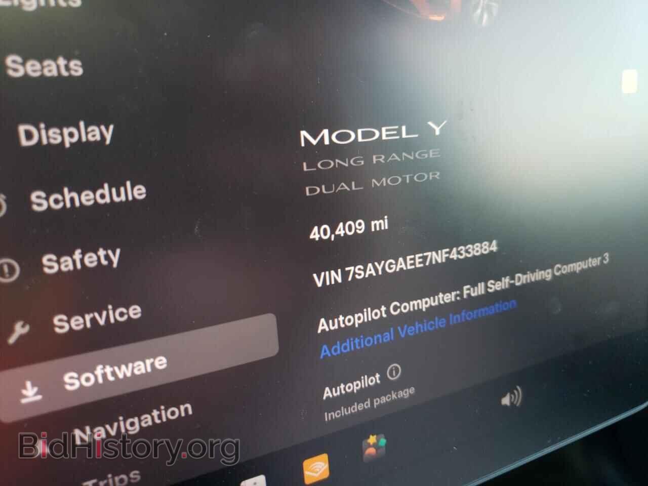 2022 TESLA MODEL Y - VIN: 7SAYGAEE7NF433884 - Фото 9