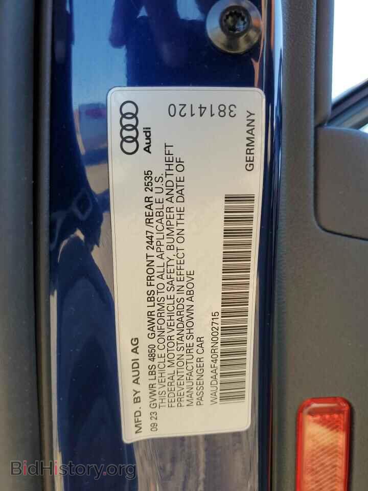 2024 AUDI A4 - VIN: WAUDAAF40RN002715 - Photo 13