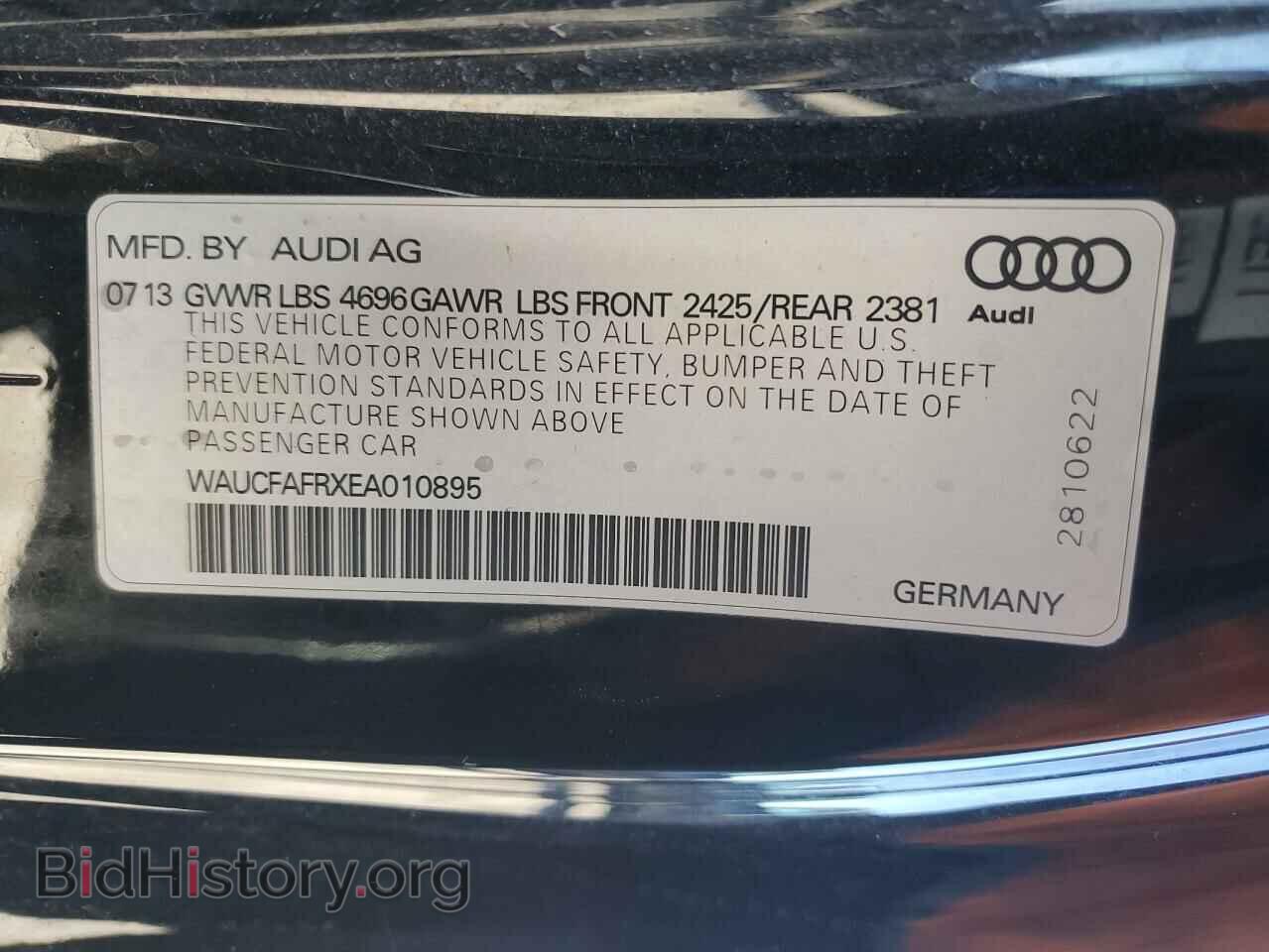 2014 AUDI A5 - VIN: WAUCFAFRXEA010895 - Photo 12