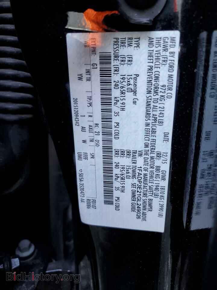 2016 FORD FOCUS - VIN: 1FADP3E21GL249026 - Photo 12