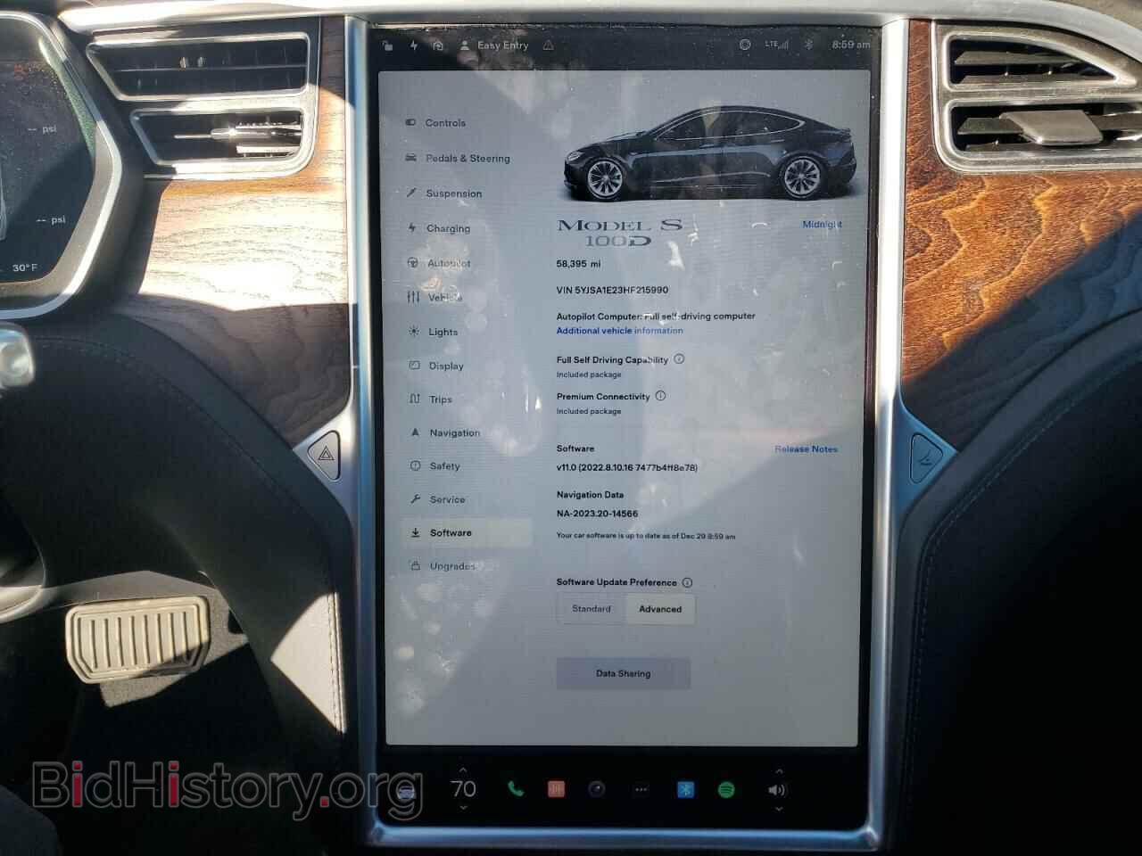 2017 TESLA MODEL S - VIN: 5YJSA1E23HF215990 - Photo 9