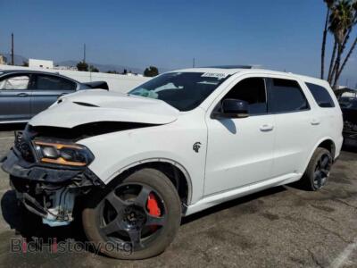 2021 Dodge DURANGO SRT Hellcat, white — VIN 1C4SDJH9XMC788649, Copart
