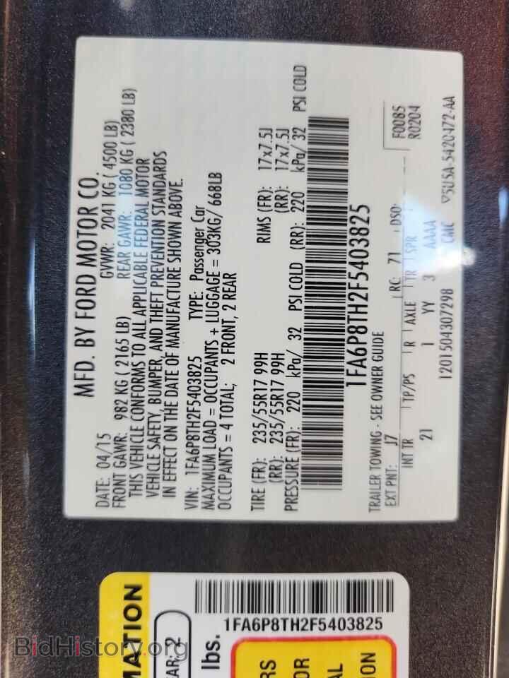 2015 FORD ALL Models - VIN: 1FA6P8TH2F5403825 - Photo 12