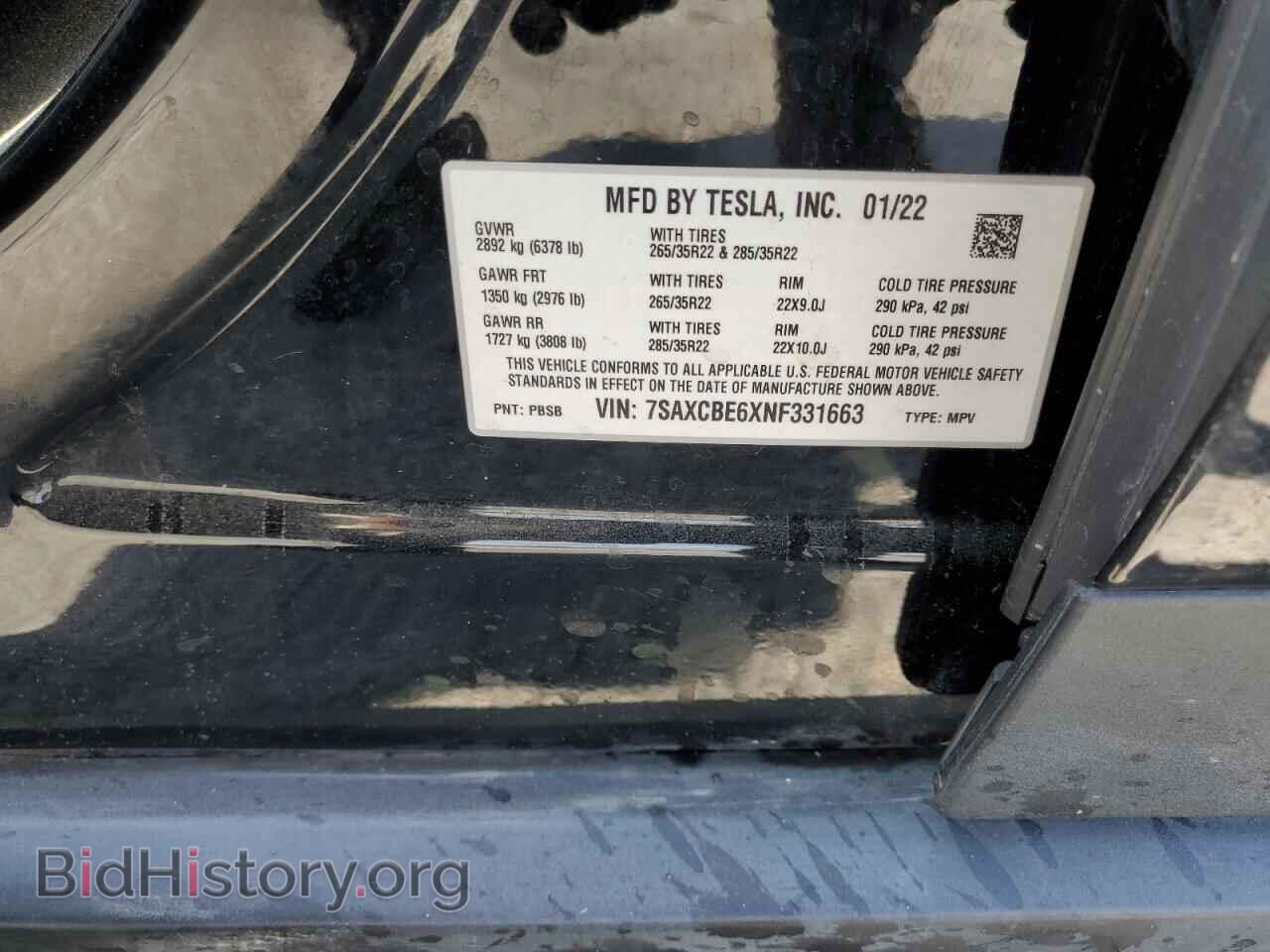 2022 TESLA MODEL X - VIN: 7SAXCBE6XNF331663 - Photo 14