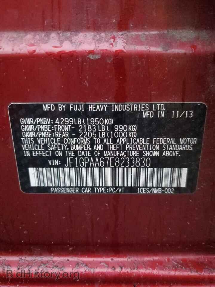 2014 SUBARU IMPREZA - VIN: JF1GPAA67E8233830 - Фото 12