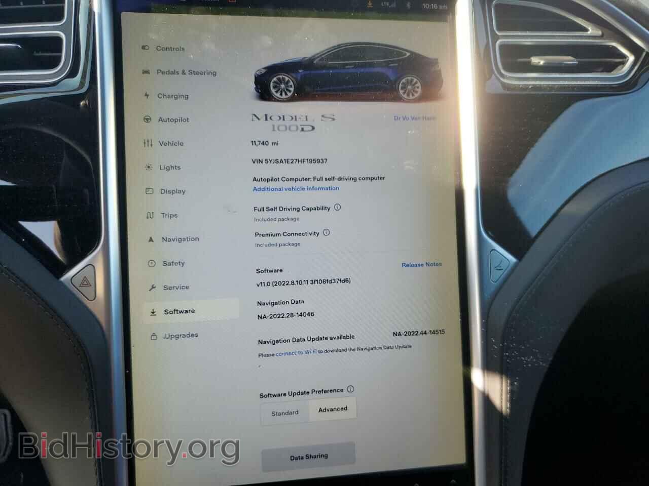 2017 TESLA MODEL S - VIN: 5YJSA1E27HF195937 - Фото 9