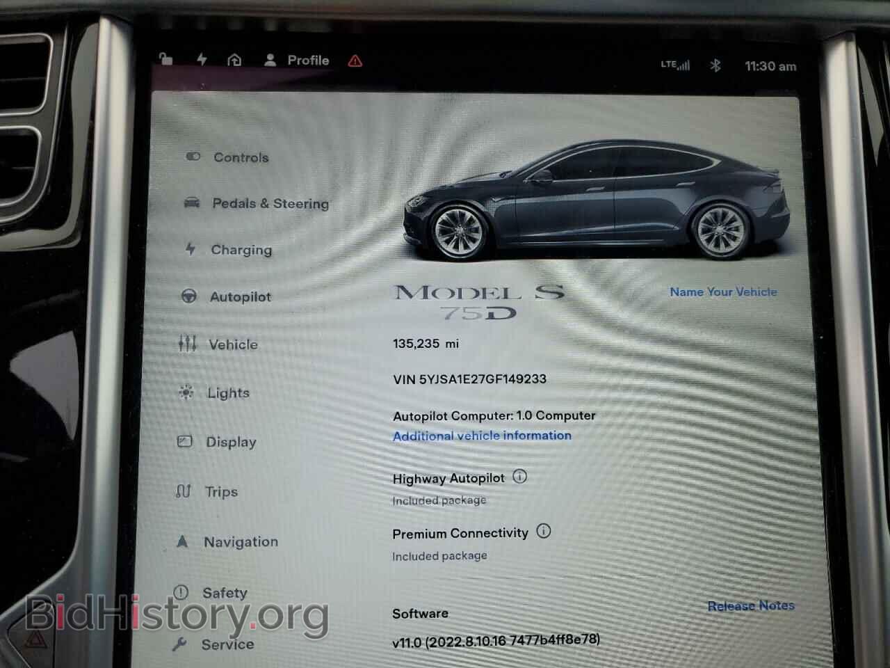 2016 TESLA MODEL S - VIN: 5YJSA1E27GF149233 - Photo 9