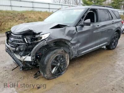 2022 Ford EXPLORER XLT, gray — VIN 1FMSK8DH0NGA09308, Copart