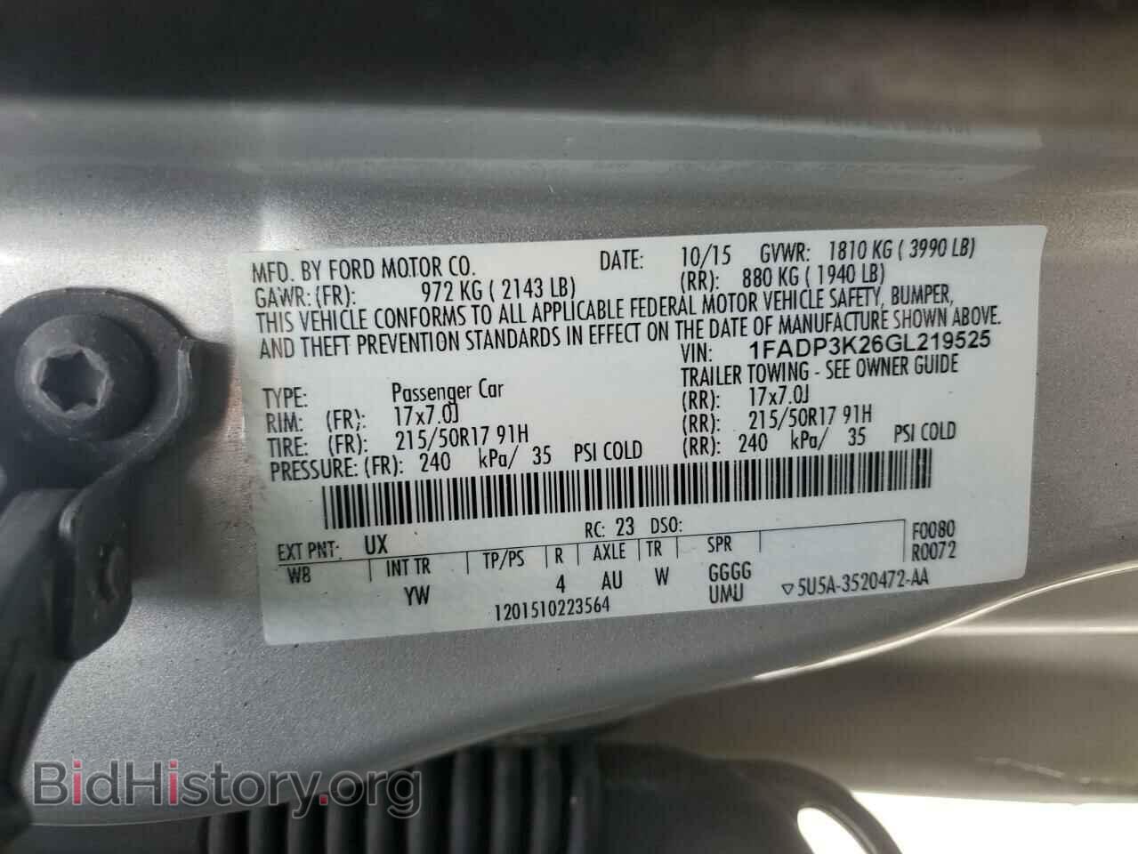 2016 FORD FOCUS - VIN: 1FADP3K26GL219525 - Фото 13