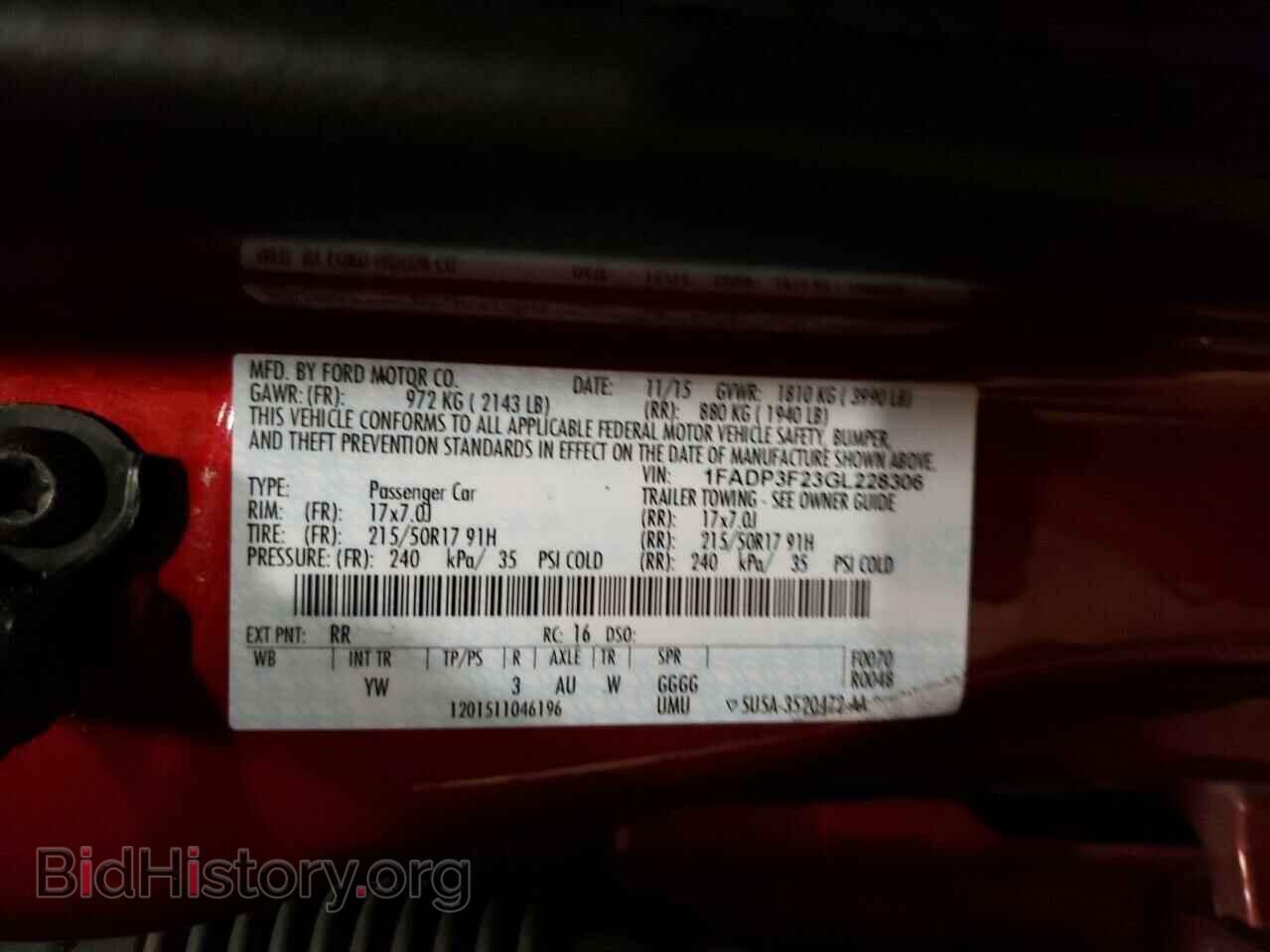 2016 FORD FOCUS - VIN: 1FADP3F23GL228306 - Фото 12