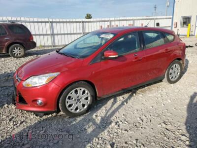 2012 Ford FOCUS SE, red — VIN 1FAHP3K21CL446049, Copart