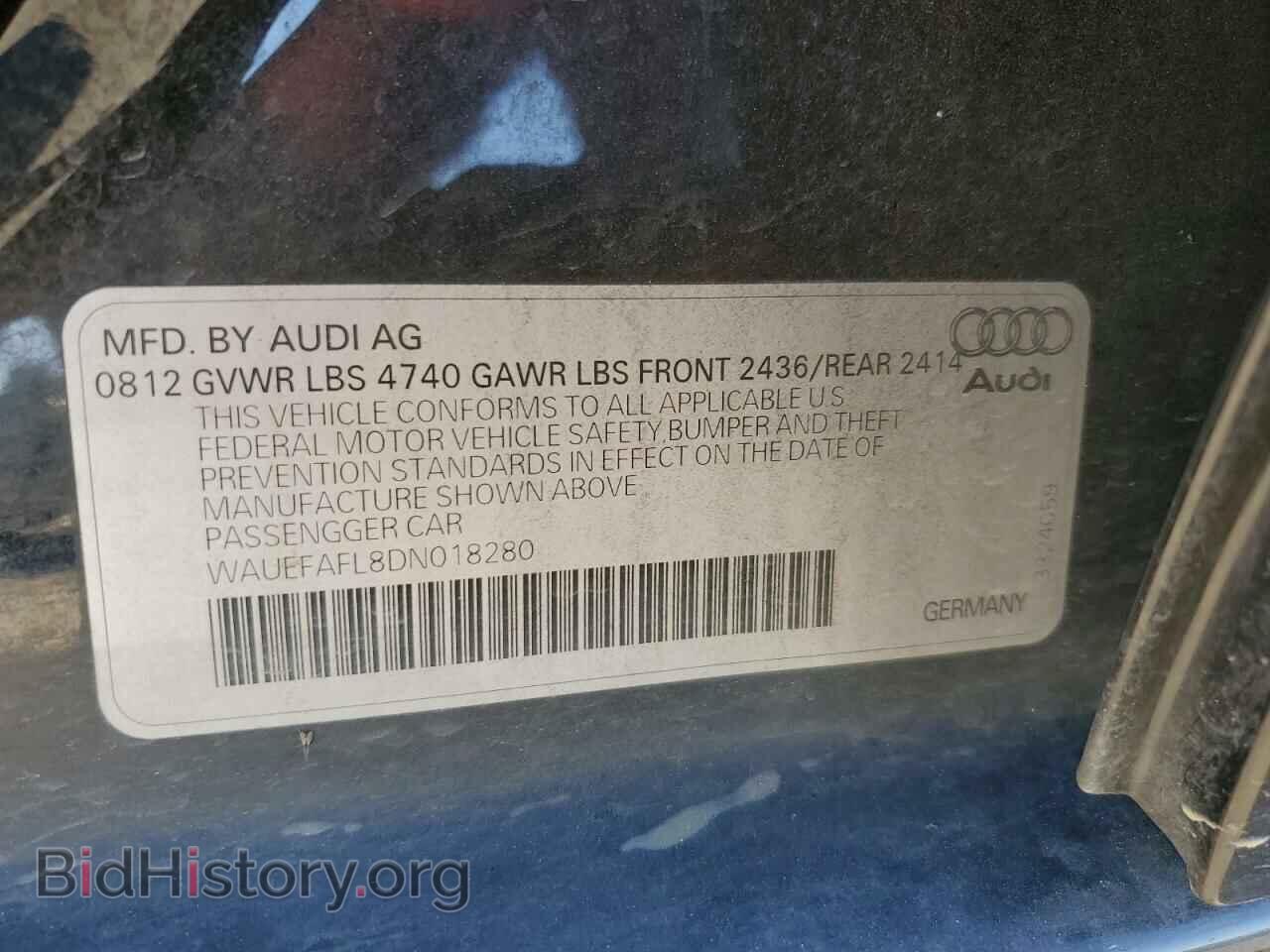 2013 AUDI A4 - VIN: WAUEFAFL8DN018280 - Фото 13