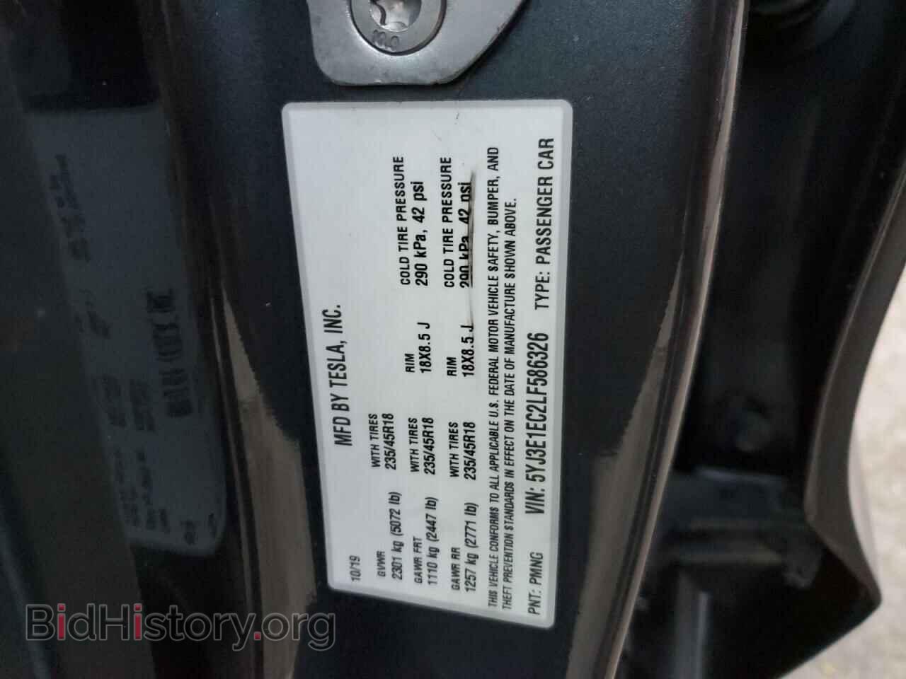 2020 TESLA MODEL 3 - VIN: 5YJ3E1EC2LF586326 - Фото 13