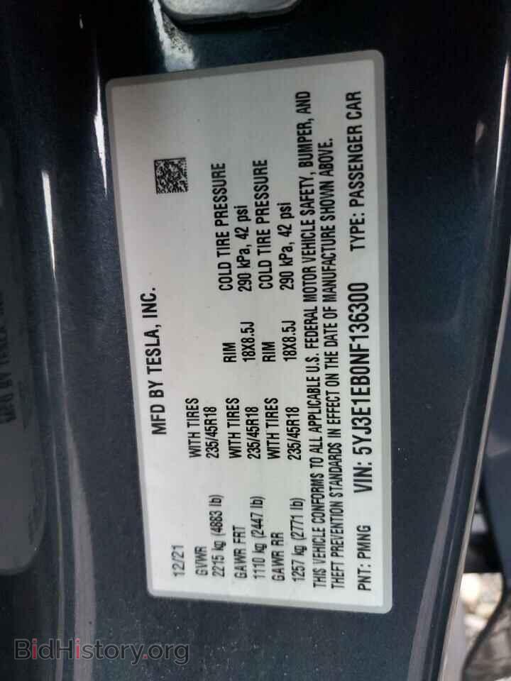 2022 TESLA MODEL 3 - VIN: 5YJ3E1EB0NF136300 - Photo 13