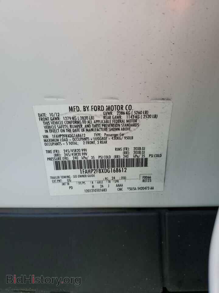 2013 FORD TAURUS - VIN: 1FAHP2F8XDG168612 - Фото 12