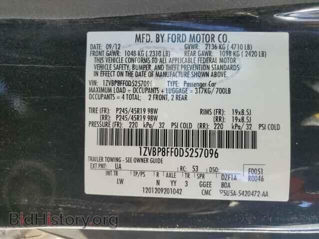 2013 FORD MUSTANG - VIN: 1ZVBP8FF0D5257096 - Фото 12