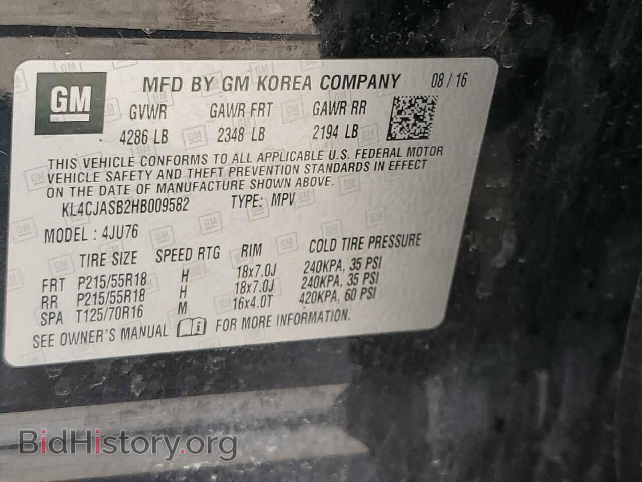 2017 BUICK ENCORE - VIN: KL4CJASB2HB009582 - Photo 13