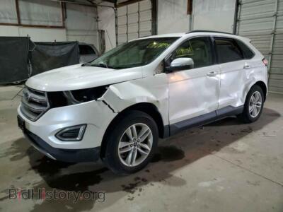 2015 Ford EDGE SEL, white — VIN 2FMTK4J86FBB29060, Copart