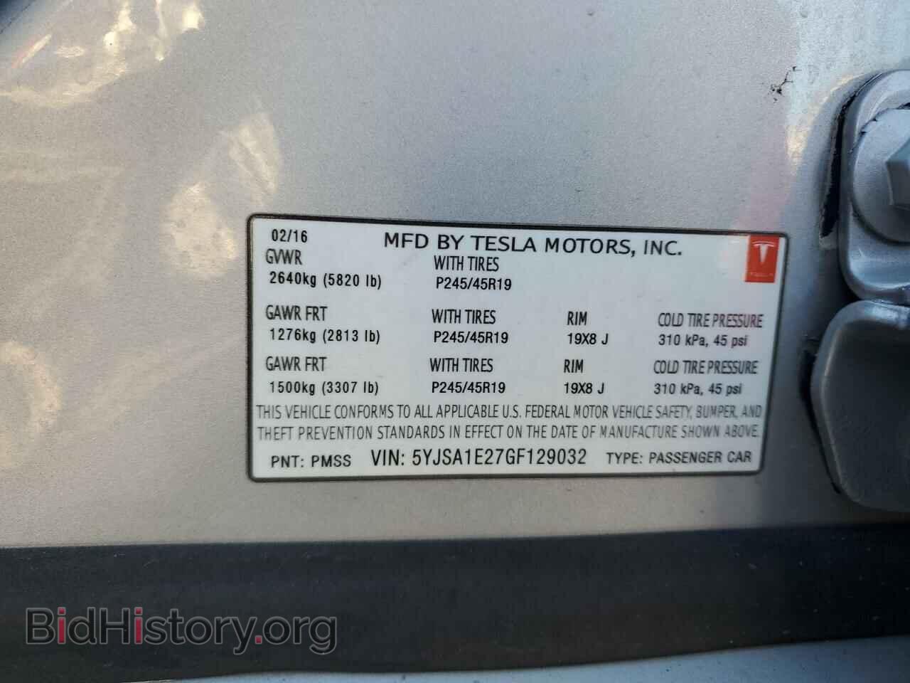 2016 TESLA MODEL S - VIN: 5YJSA1E27GF129032 - Photo 12