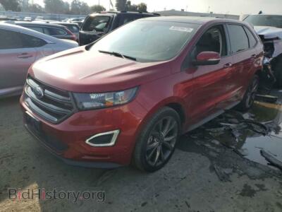 2016 Ford EDGE Sport, red — VIN 2FMPK4AP7GBC12085, Copart