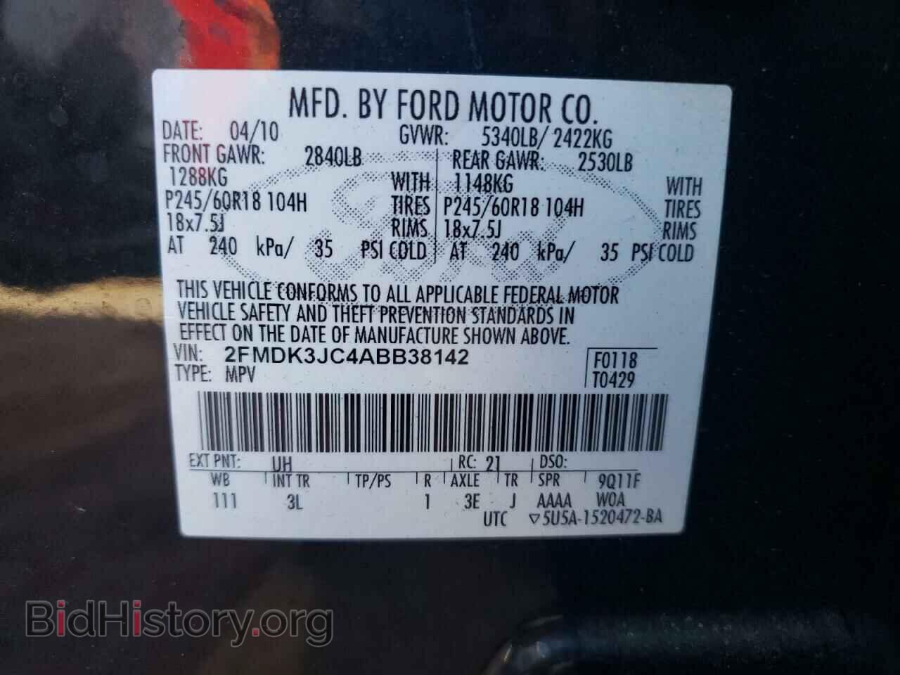 2010 FORD EDGE - VIN: 2FMDK3JC4ABB38142 - Photo 13