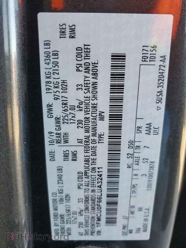 2020 FORD ESCAPE - VIN: 1FMCU0F66LUA32411 - Photo 13