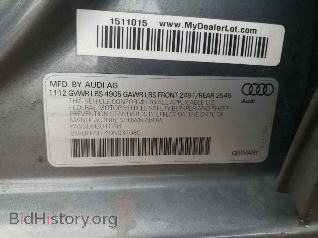 2013 AUDI A4 - VIN: WAUFFAFL4DN031080 - Фото 12