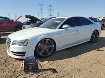 2014 Audi S8 Quattro, white — VIN WAUD2AFD4EN008329, Copart
