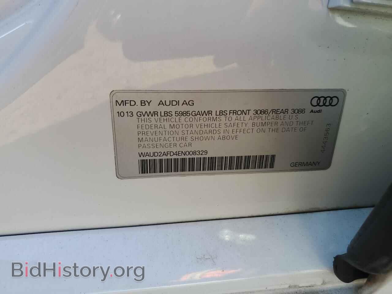 2014 AUDI S8 - VIN: WAUD2AFD4EN008329 - Фото 12
