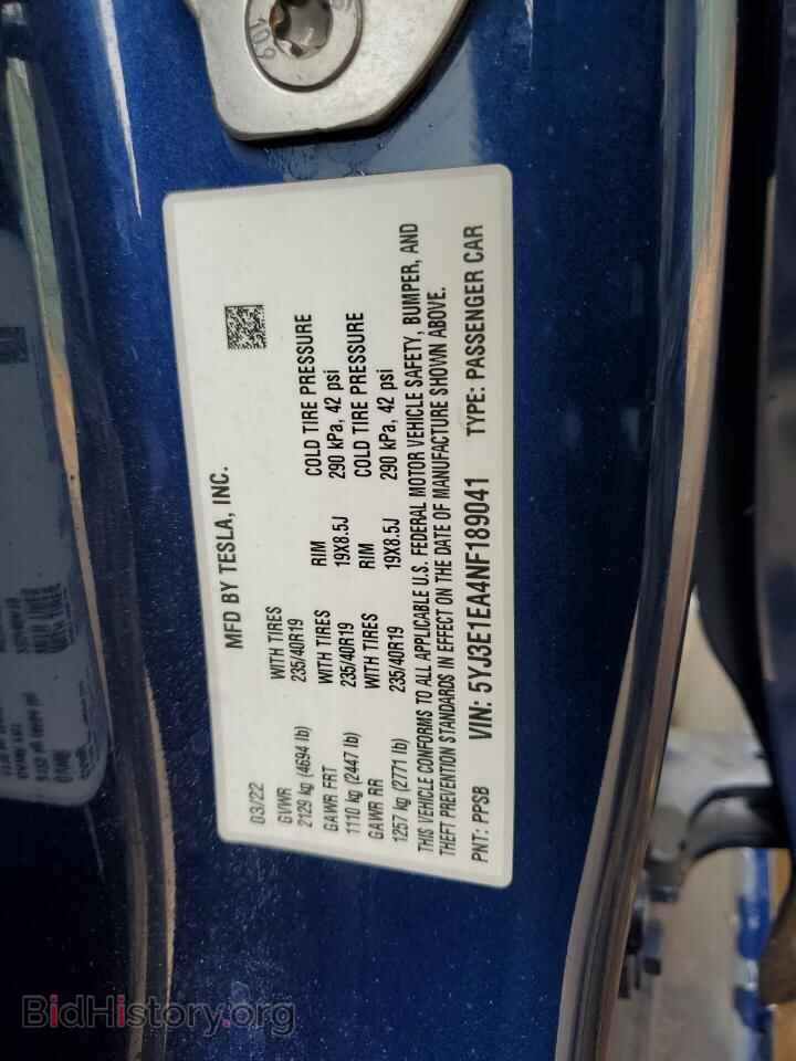 2022 TESLA MODEL 3 - VIN: 5YJ3E1EA4NF189041 - Photo 13