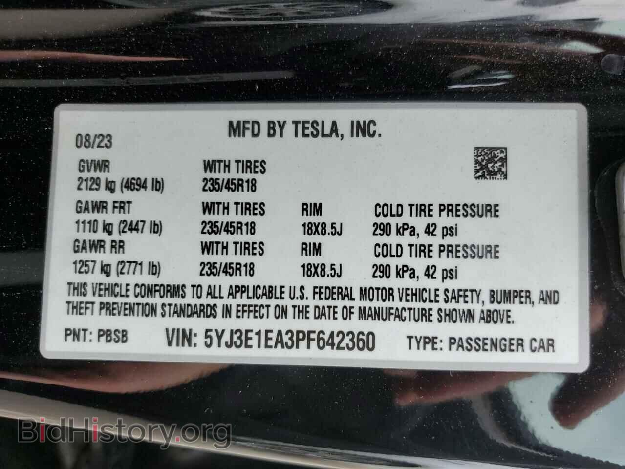 2023 TESLA MODEL 3 - VIN: 5YJ3E1EA3PF642360 - Photo 12