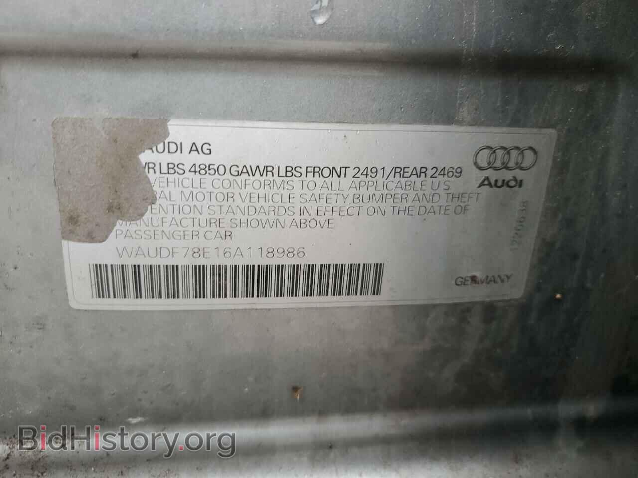 2006 AUDI A4 - VIN: WAUDF78E16A118986 - Фото 12