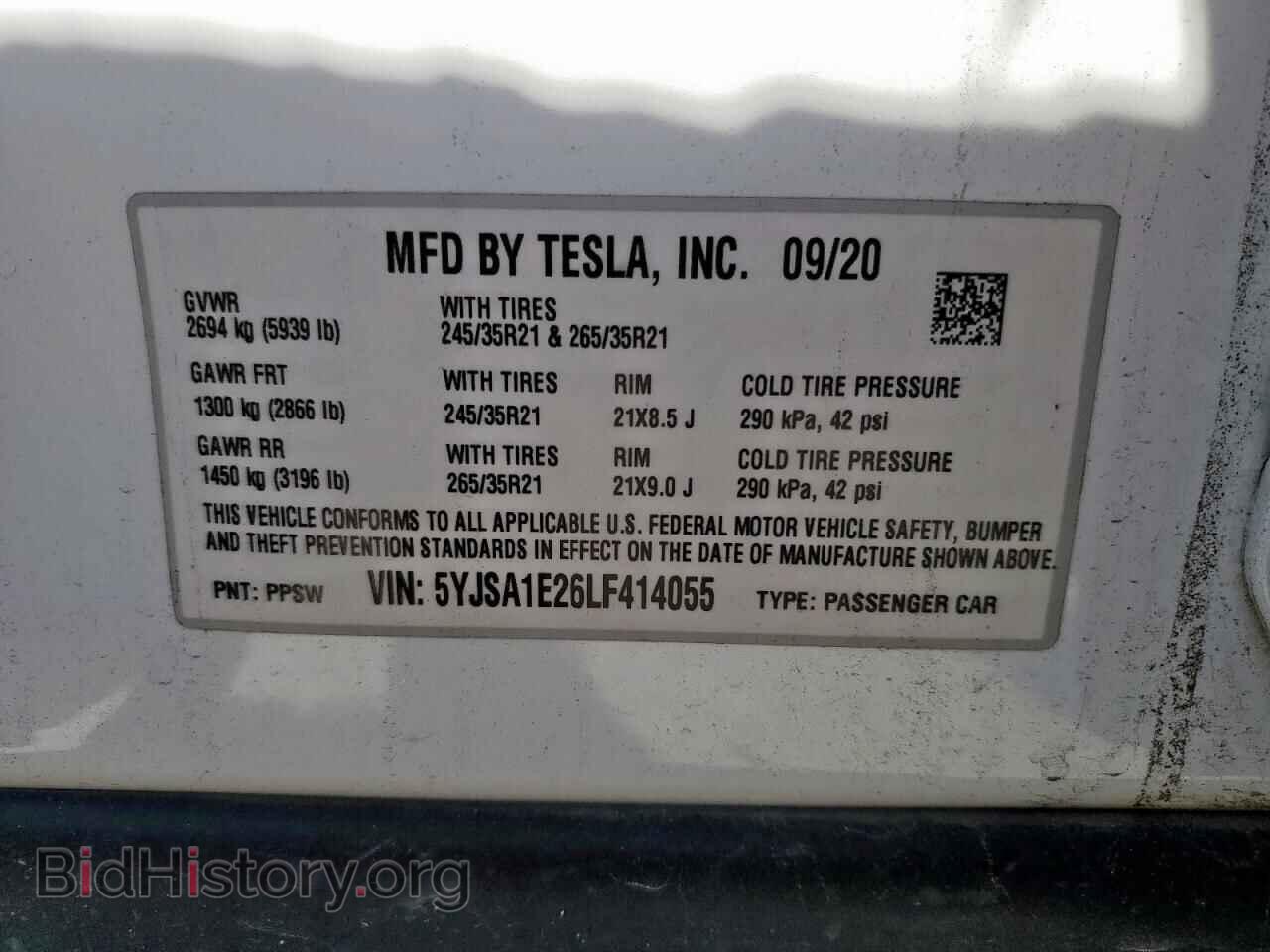 2020 TESLA MODEL S - VIN: 5YJSA1E26LF414055 - Photo 12