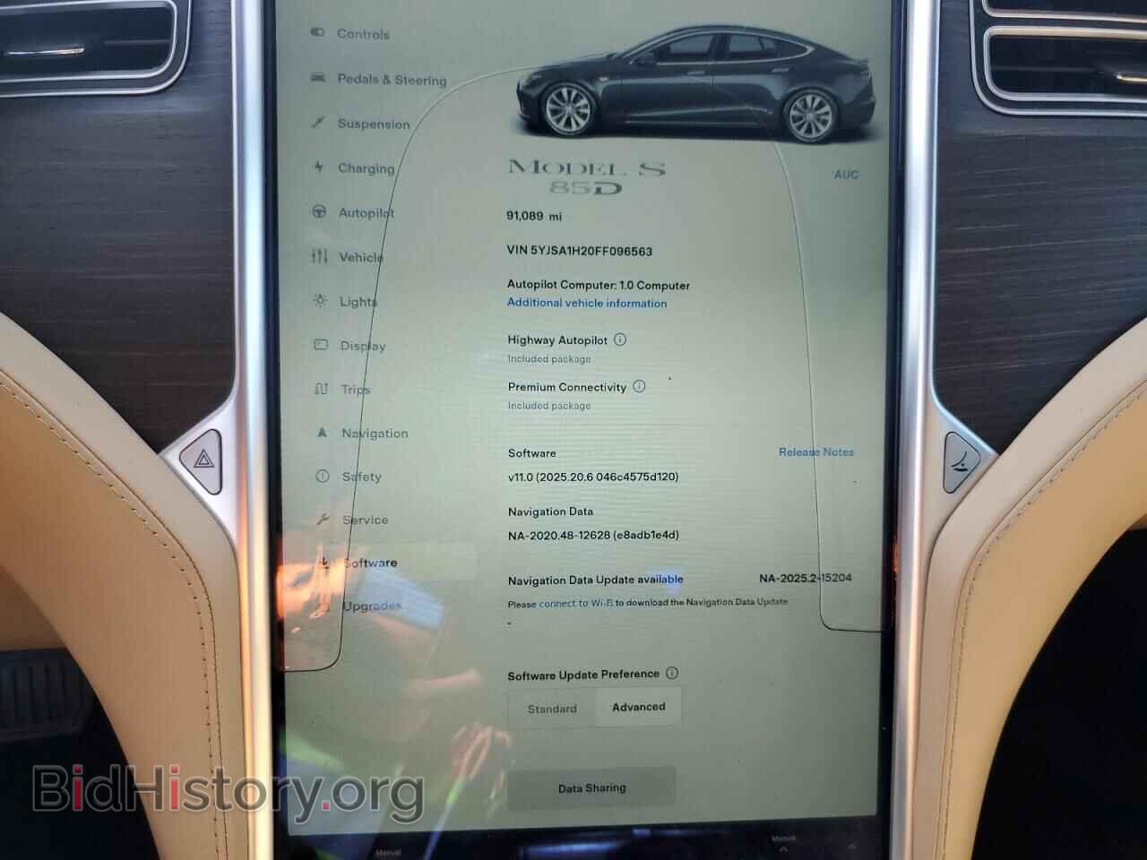 2015 TESLA MODEL S - VIN: 5YJSA1H20FF096563 - Photo 9