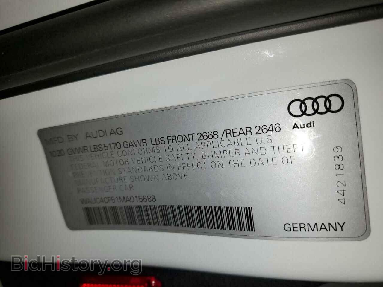 2021 AUDI S5/RS5 - VIN: WAUC4CF51MA015688 - Фото 12