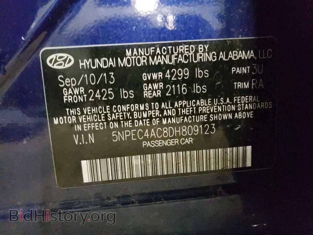 2013 HYUNDAI SONATA - VIN: 5NPEC4AC8DH809123 - Photo 12
