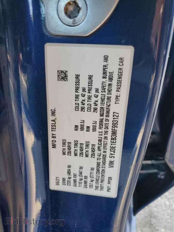 2021 TESLA MODEL 3 - VIN: 5YJ3E1EB3MF993127 - Photo 13