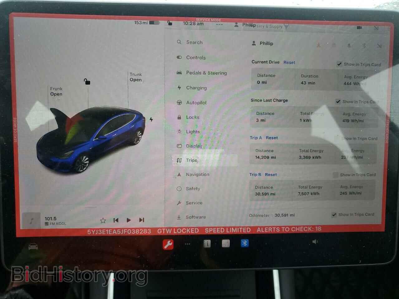 2018 TESLA MODEL 3 - VIN: 5YJ3E1EA5JF038283 - Фото 9