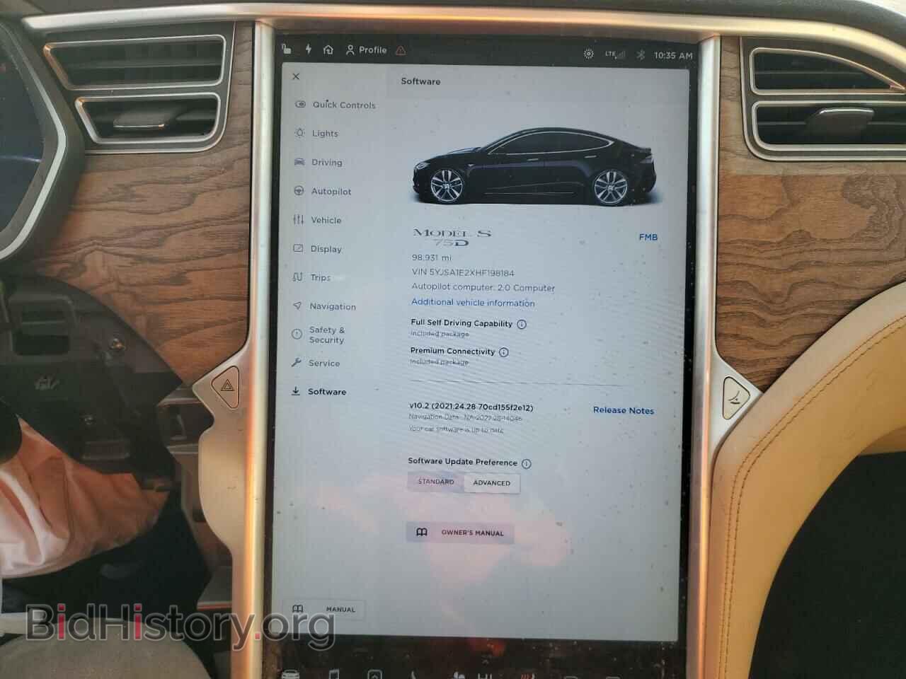 2017 TESLA MODEL S - VIN: 5YJSA1E2XHF198184 - Photo 9