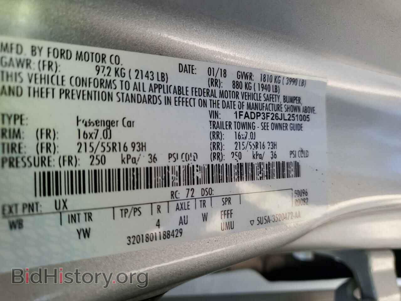 2018 FORD FOCUS - VIN: 1FADP3F26JL251005 - Фото 13