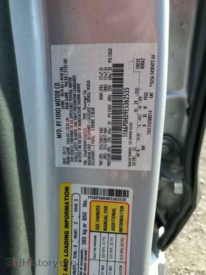 2014 FORD FUSION - VIN: 1FA6P0HD9E5362535 - Фото 12