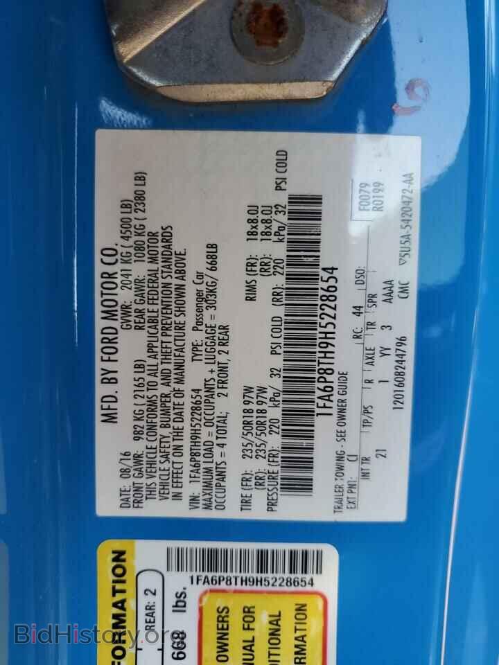 2017 FORD ALL Models - VIN: 1FA6P8TH9H5228654 - Photo 12
