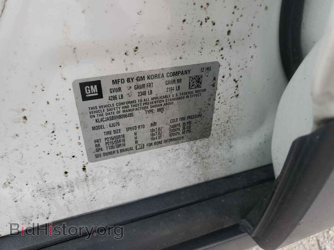 2017 BUICK ENCORE - VIN: KL4CJASBXHB096485 - Photo 12