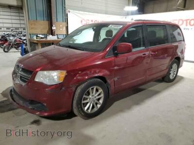 2014 Dodge CARAVAN SXT, бордовый — VIN 2C4RDGCG2ER182648, Copart