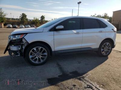 2018 Ford EDGE Titanium, white — VIN 2FMPK3K96JBB35873, Copart