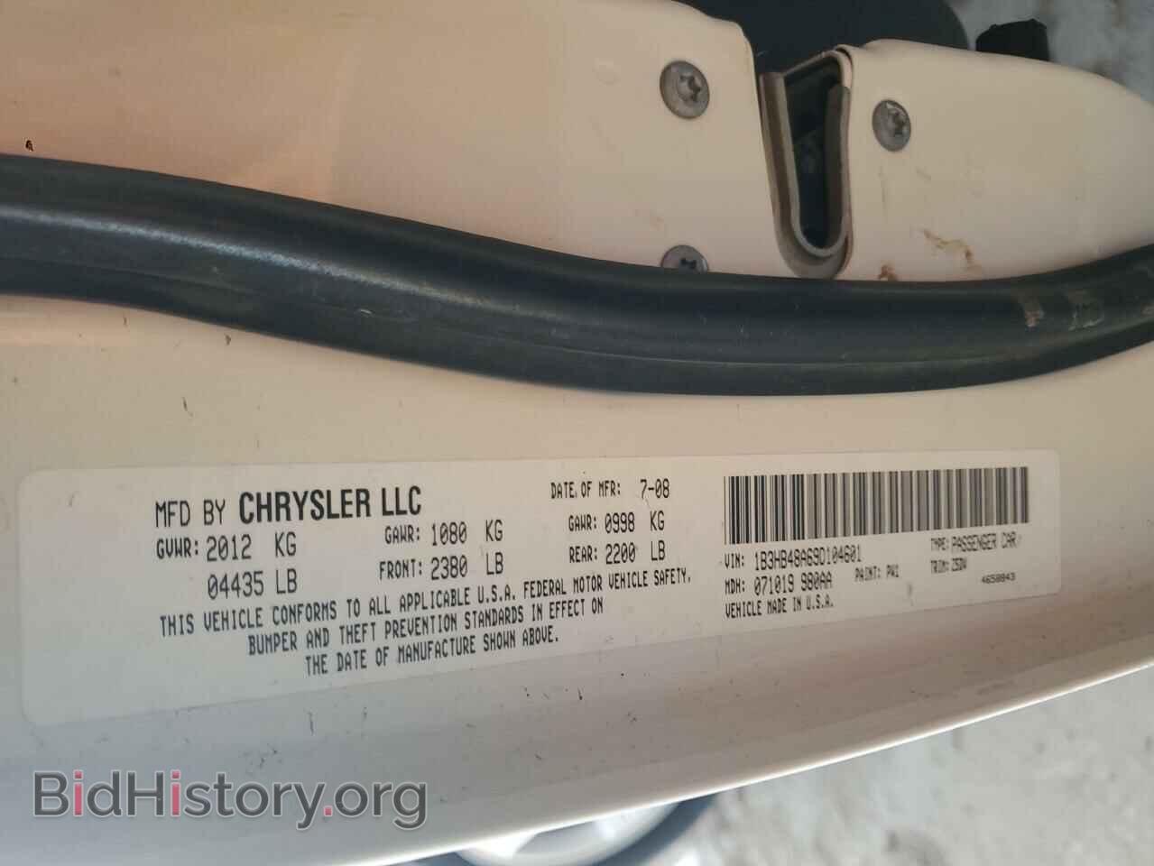 2009 DODGE CALIBER - VIN: 1B3HB48A69D104601 - Фото 12
