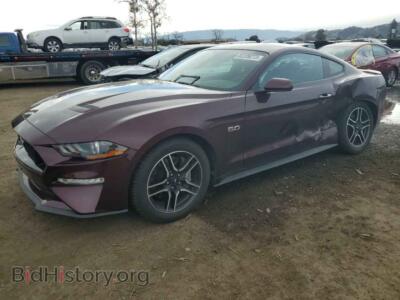 2018 Ford MUSTANG Mustang GT, темно-бордовый — VIN 1FA6P8CF4J5129292, Copart