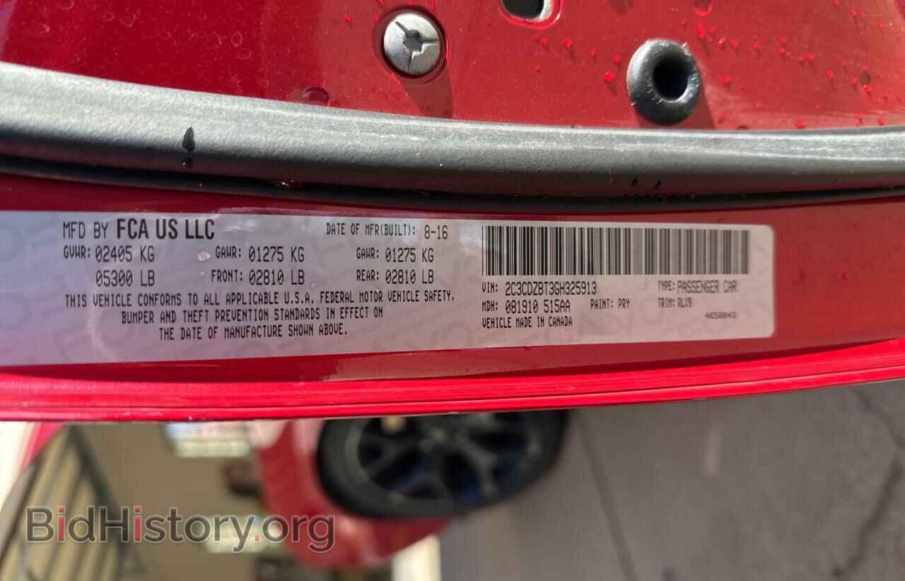 2016 DODGE CHALLENGER - VIN: 2C3CDZBT3GH325913 - Фото 10